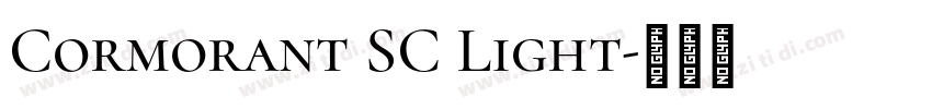 Cormorant SC Light字体转换